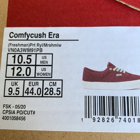 VANS COMFYCUSH ERA FRESHMAN PORT ROYAL/MARSHMALLOM WMNS Sneakers - Picture 14 of 15